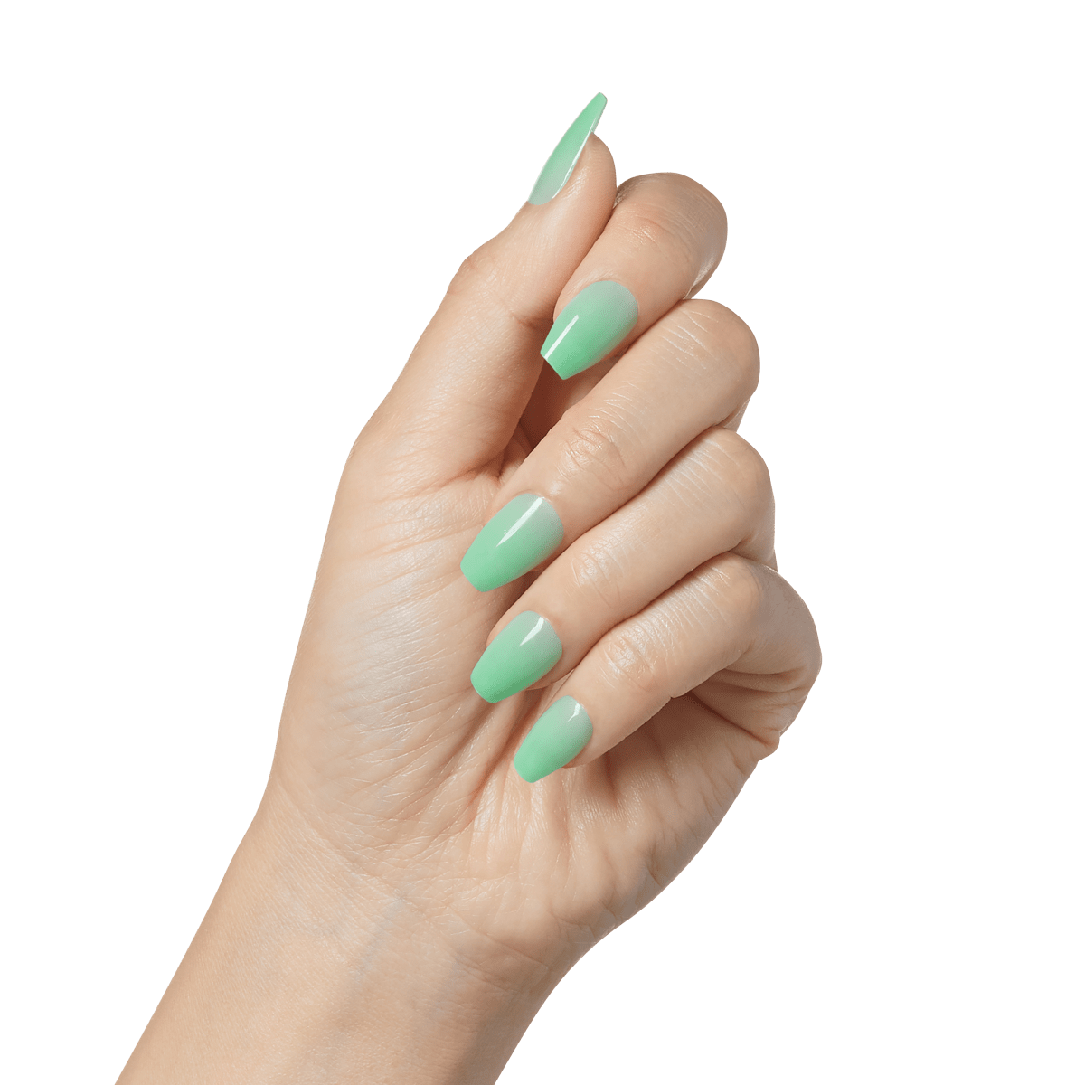 imPRESS Press-On Nails, No Glue Needed, Green, Short Length, Square Shape,  33 Ct. – KISS USA